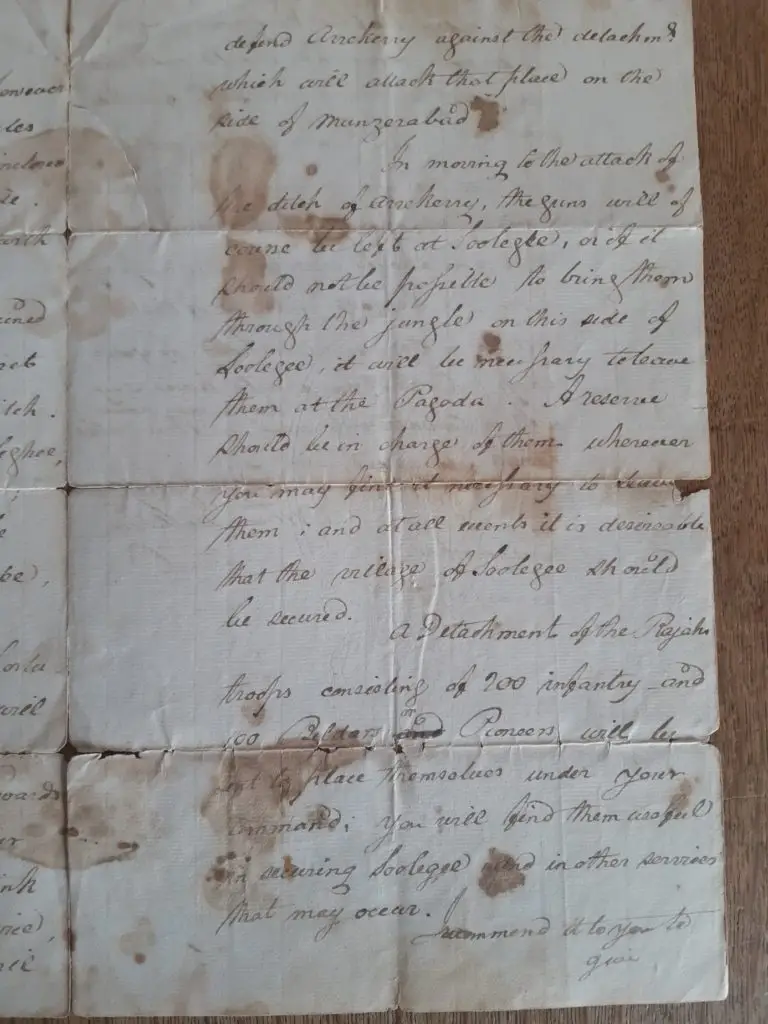 Lettre du Duc de Wellington